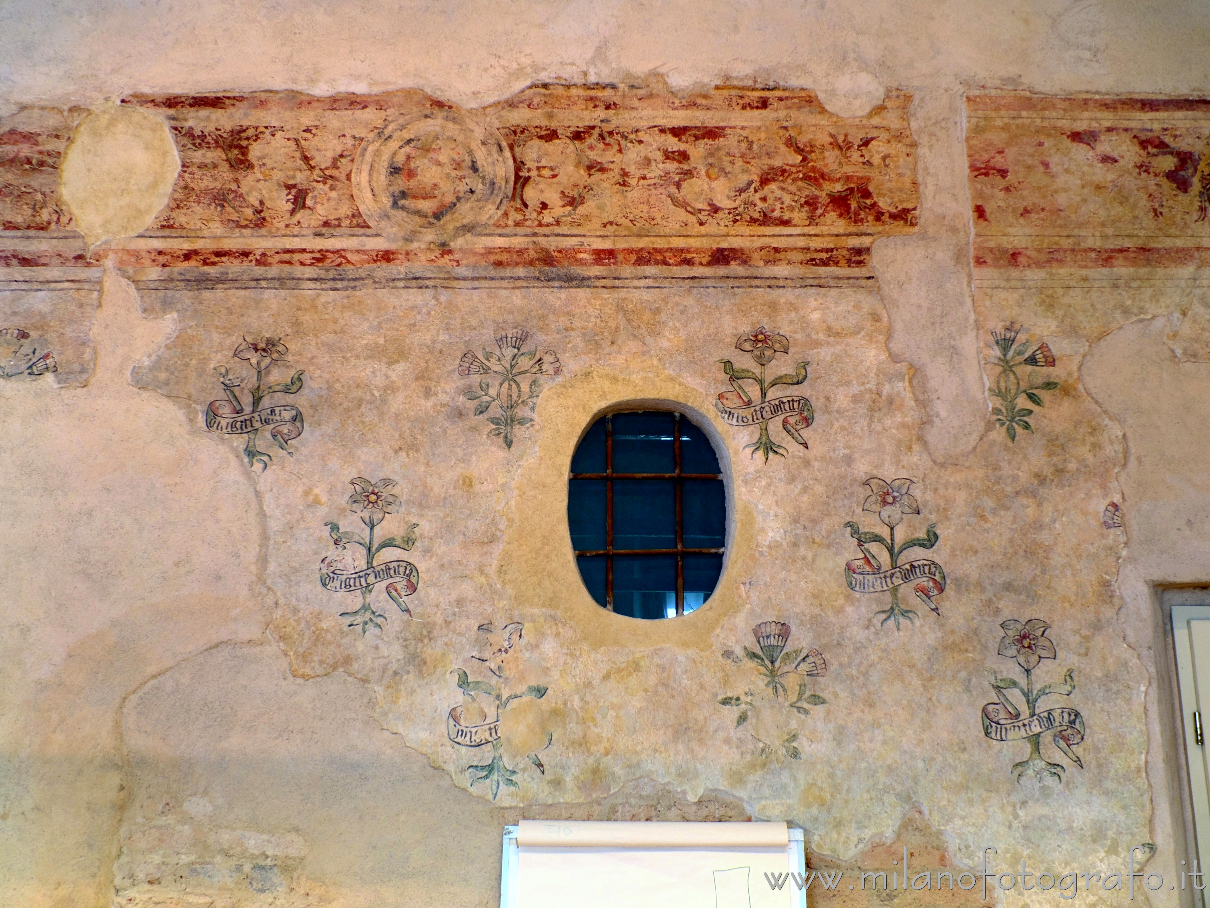 Milan (Italy) - Antique frescoes in one of the halls of Villa Scheibler